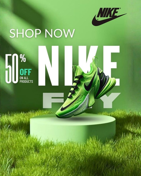 athletic shoes, running shoes, sneakers, sports shoes, training shoes, sale promotion, minimalist, energetic, fresh, green